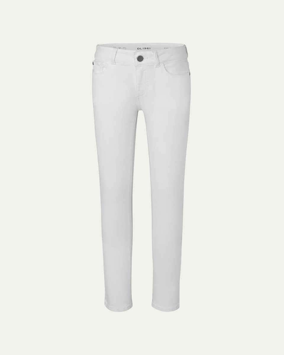 Chloe Stretch Skinny Jeans, Snow, Size 7-